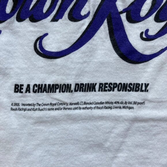 Vintage Kurt Busch #97 Crown Royal NASCAR T-Shirt Women's Size S NICE! - Picture 3 of 6